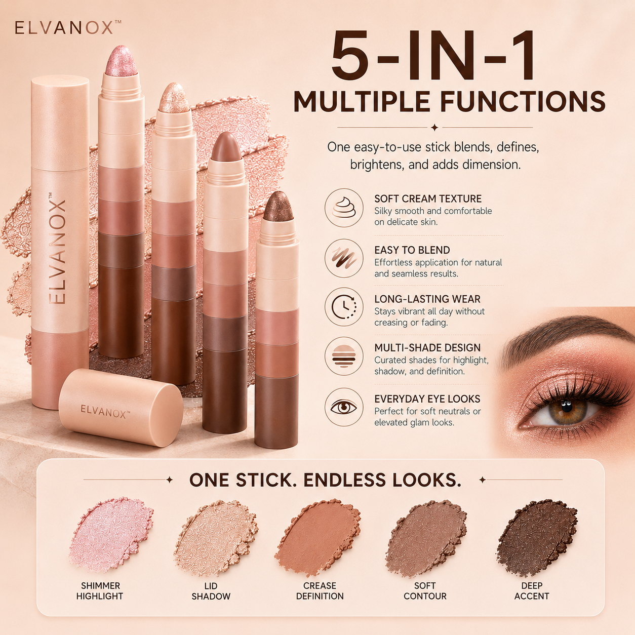 ELVANOX™ 5-in-1 Multi-Use Color Stick