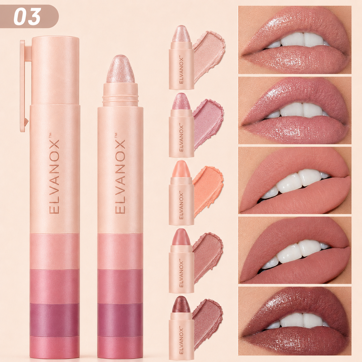 03 — Pearl Nude Lip & Glow Set
