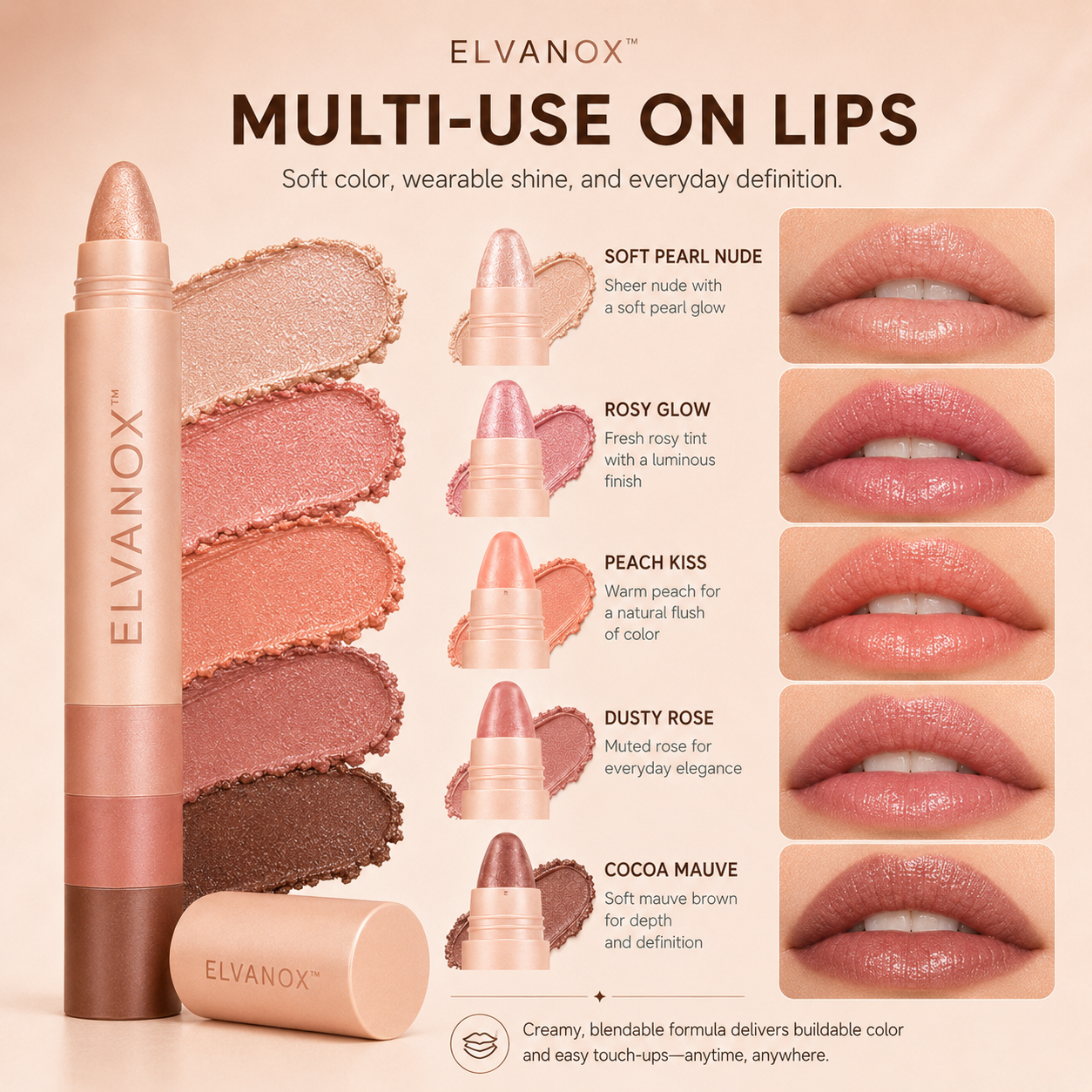 ELVANOX™ 5-in-1 Multi-Use Color Stick
