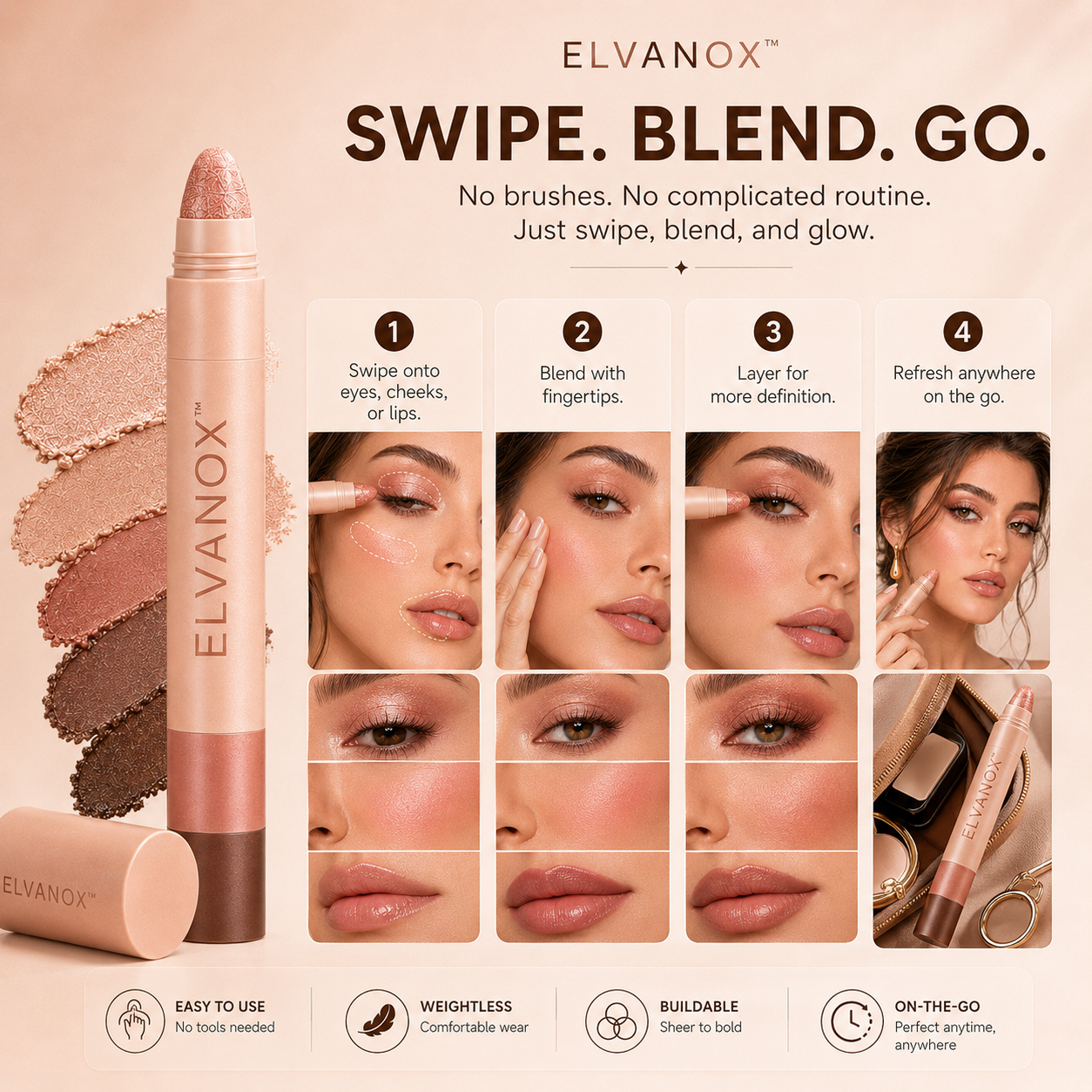 ELVANOX™ 5-in-1 Multi-Use Color Stick
