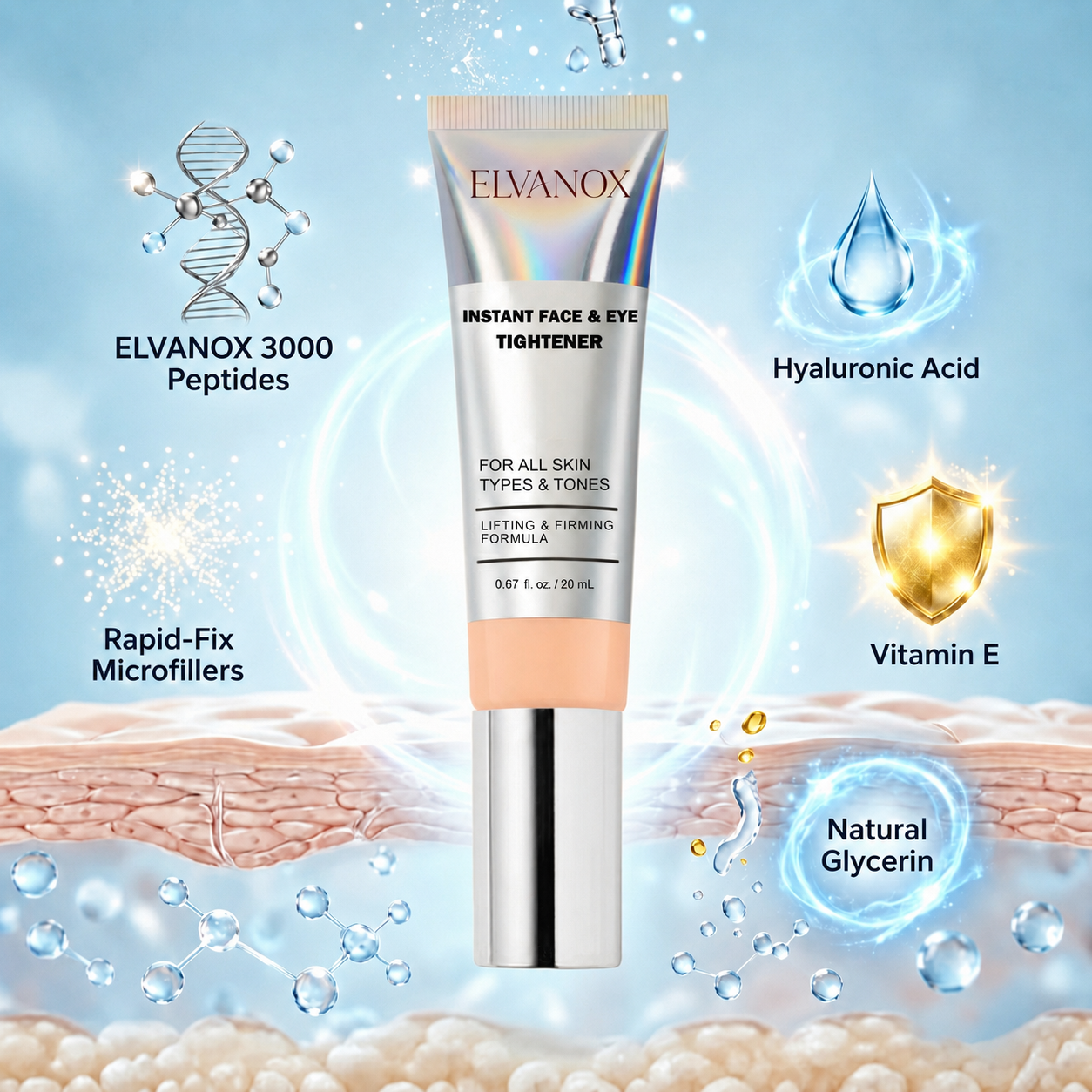ELVANOX™ Instant Face Temporary Tightener – Instant visible results in 60 seconds