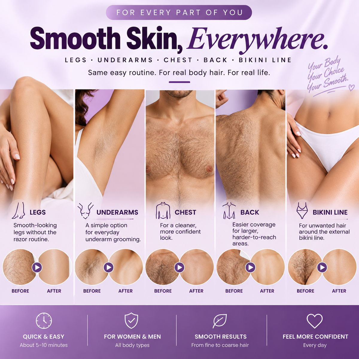 LOVILDS™ SmoothAway — Body Hair Removal Spray